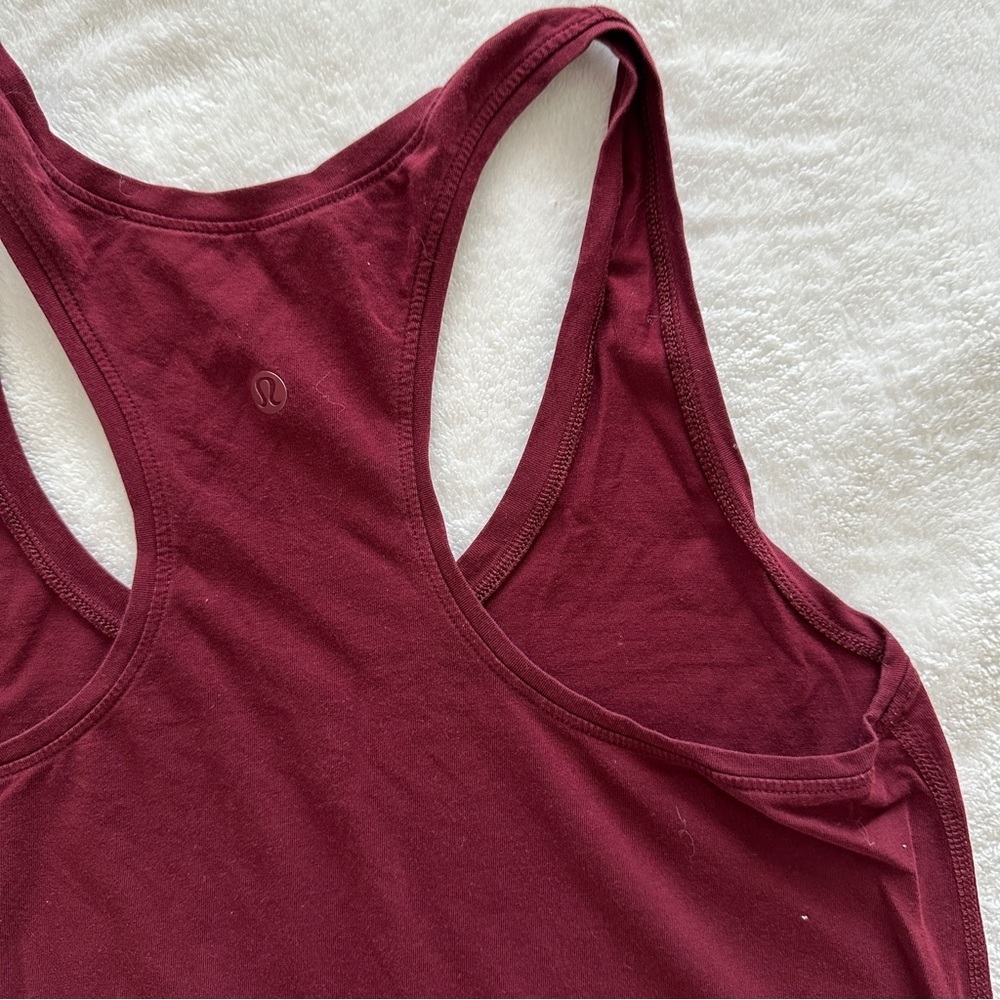 LULULEMON RACERBACK TANK WOMENS SIZE 6 IN  MAROON - Picture 8 of 13